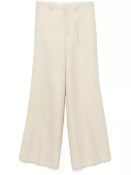 Саржевые брюки палаццо Forte Forte, нейтральный цвет