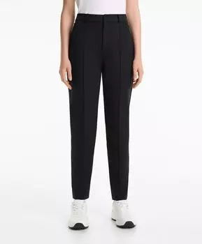 Саржевые брюки прямого кроя Oysho, черный