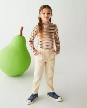 Саржевые брюки со складками El Corte Ingls