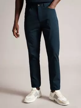 Саржевые брюки Ted Baker Mansurt, темно-синие