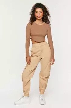 Саржевые джоггеры-карго Forever 21