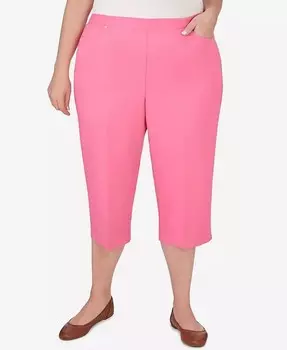 Саржевые капри размера плюс Paradise Island Alfred Dunner, розовый