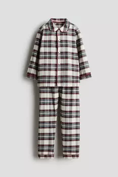 Саржевые пижамы H&M, бежевый