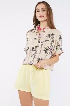 Саржевые шорты на шнурке Forever 21