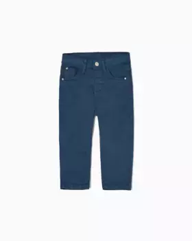 Саржевые штаны для мальчика с регулируемой талией Zippy, темно-синий