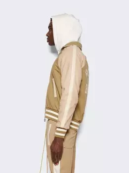 Саржевый бомбер Rhude, бежевый