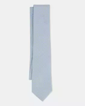 Саржевый галстук «Фантазийный след» Emidio Tucci, светло-голубой