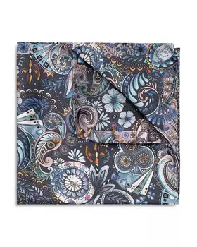 Саржевый нагрудный платок Eton с цветочным принтом и пейсли, мультиколор