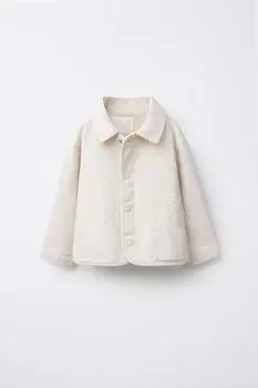 Саржевый жакет ZARA, экрю
