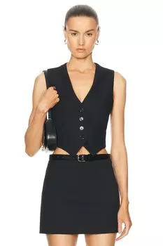 Саржевый жилет Enza Costa, черный
