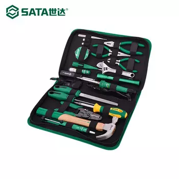 SATA 03780 Базовый комплект для ремонта электрики, 25 предметов, домашний набор инструментов (может заменить 03770)