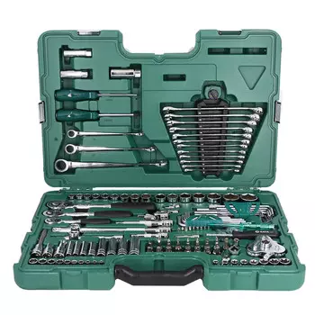 SATA 09014G 128+1 шт. 6,3x10x12,5 мм, комплексный набор для ремонта автомобилей серии (может заменить 09100) (срок доставки семь рабочих дней)