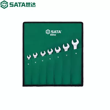SATA 09042 Набор быстрых ключей с подвижной головкой, 7 предметов, набор ключей с храповым механизмом