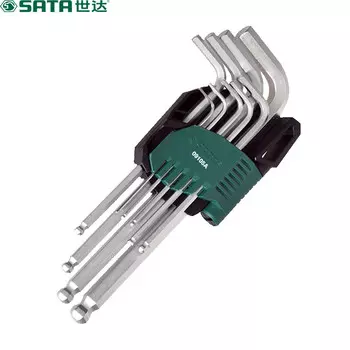 SATA 09105A Набор из 9 шестигранных ключей с удлиненной шаровой головкой из хромованадиевой стали