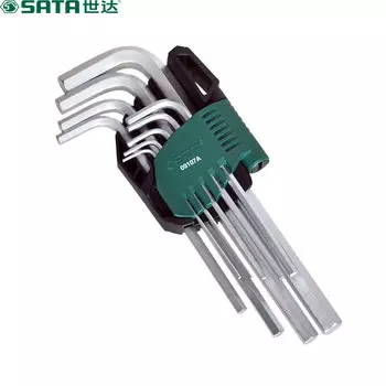 SATA 09107A Набор из 9 удлинённых шестигранных ключей из хромованадиевой стали