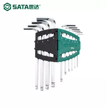 SATA 09112 Набор шестигранных ключей с удлиненной шаровой головкой, 10 предметов