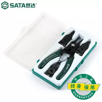 SATA 09251 Набор из 5 плоскогубцев со сменной головкой для стопорных колец с прямой/угловой головкой