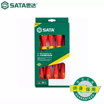 SATA 09301A Набор отверток с изоляцией VDE, 7 предметов, серия G 09301A