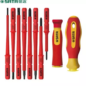 SATA 09304 Набор из 10 сменных головок, изолированных VDE, устойчивых к давлению отверток