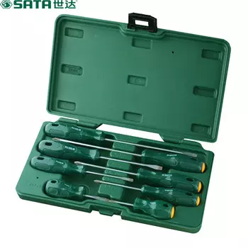 SATA 09306 Набор из 8 отверток серии A, плоских и крестовых.