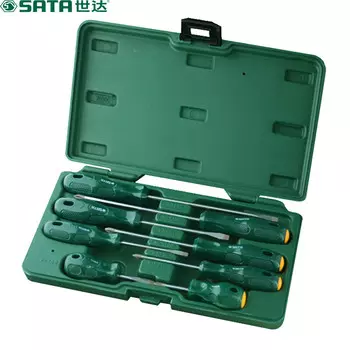 SATA 09306 Набор из 8 отверток серии A, плоских и крестовых.