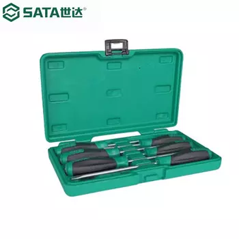 SATA 09309 Набор из 6 плоских и крестовых отверток серии T. Электрические инструменты. Отвертка 09309.