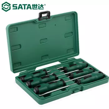 SATA 09309 набор отверток набор отверток крестообразная отвертка бытовая отвертка ящик для инструментов T серия S2 сильный магнитный набор из 6 предметов