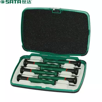 SATA 09311 Набор отверток с плоским лезвием, 6 предметов