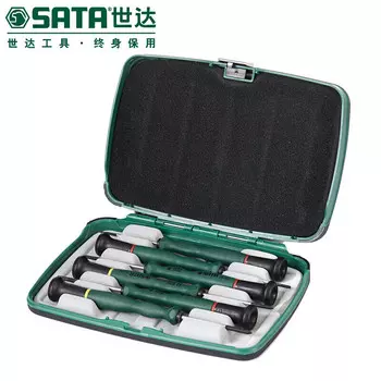 SATA 09312 Набор из 6 шлицевых и крестообразных микроотверток