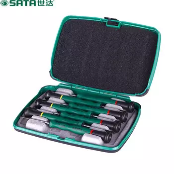 SATA 09314 Набор микроотверток, 7 предметов, 7 предметов, плоская, крестовая