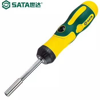 SATA 09349 набор отверток складной изогнутый набор отверток с храповым механизмом набор крестообразных отверток с высоким крутящим моментом 6 шт.