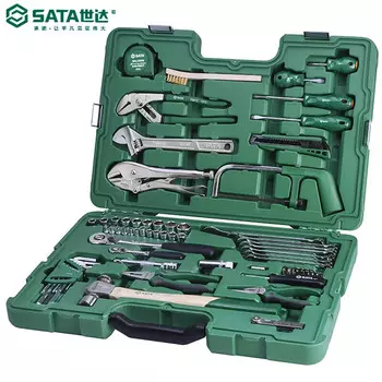 SATA 09517 Набор для ремонта механического оборудования из 76 предметов, набор инструментов для обслуживания оборудования для ремонта автомобилей