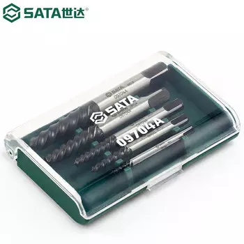 SATA 09704A Набор для извлечения сломанной проволоки с крупными зубьями, 5 предметов