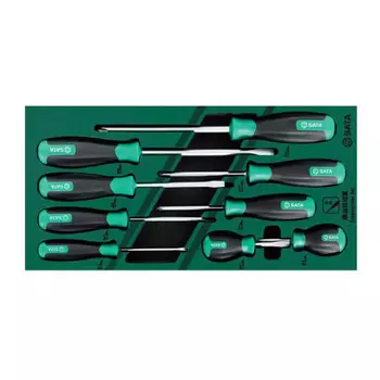 SATA 09913A Набор отверток с держателем инструмента, 13 шт./компл., легированная сталь
