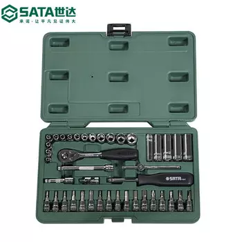 SATA 09943, 42 предмета, серия 6,3 мм, набор головок для ремонта машин технического обслуживания автомобилей