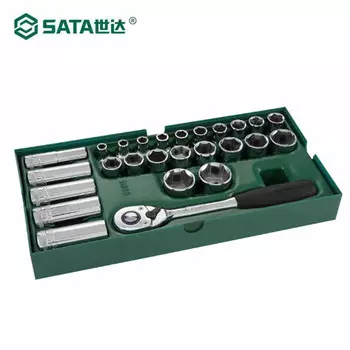 SATA, 26 предметов, серия 12,5 мм, набор головок 09915, плоскогубцы, напильник, отвертка