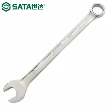 SATA 40209 Ключ двойного назначения, полностью полированный рожковый ключ «цвет сливы», гаечный ключ, хромованадиевая сталь 14 мм
