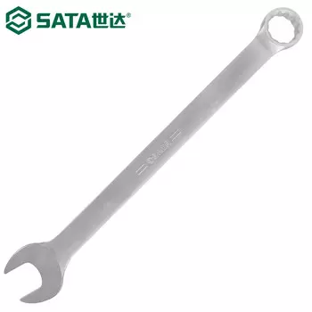 SATA 40248 Ключ двойной назначения, рожковый ключ сливовый цвет, гаечный ключ, матовая пескоструйная обработка 46мм