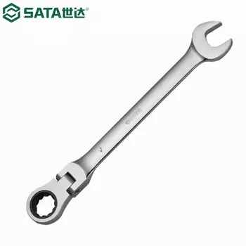 SATA 46408, полностью полированный ключ с подвижной головкой, 17 мм