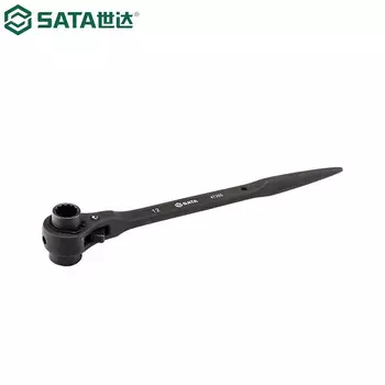 SATA 47325 Ключ с храповым механизмом с двумя портами и острым хвостом, 32x36 мм