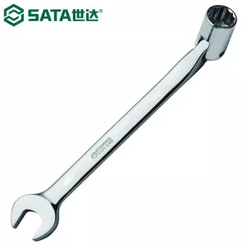 SATA 47604 Торцевой рожковый ключ, двойной ключ, полностью полированный, 14 мм