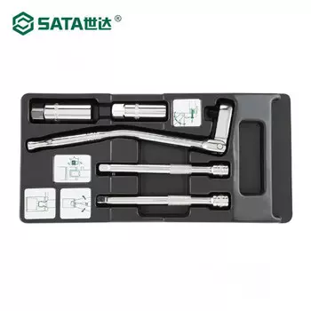 SATA 5 шт., серия 10 мм, набор головок для свечей зажигания 09003-инструмент для ремонта станков, торцевой ключ с храповым механизмом