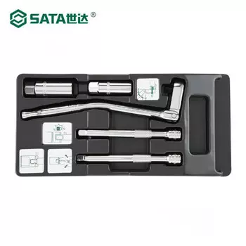 SATA 5 шт., серия 10 мм, набор головок для свечей зажигания 09003-инструмент для ремонта станков, торцевой ключ с храповым механизмом