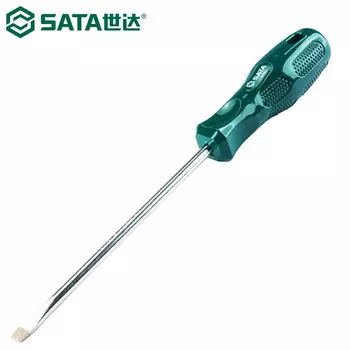 SATA 62209 Отвертка Шлицевая отвертка серии A Отвертка с пластиковой ручкой, конус, сильный магнит, 5x150 мм