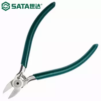SATA 70631 диагональные плоскогубцы диагональные плоскогубцы электронные кусачки изогнутые плоскогубцы электронные плоскогубцы 4 дюйма хром-ванадиевая сталь