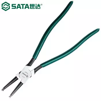 SATA 72044 Щипцы для стопорных колец Отверстие в немецком стиле с изогнутой горловиной Щипцы для внутреннего стопорного кольца Щипцы для стопорных колец многофункциональное отверстие с коленом 13 дюймов