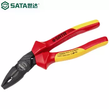 SATA 72655 G, изолированные и устойчивые к напряжению кусачки для проволоки 7,5 дюйма, экономящие трудозатраты.