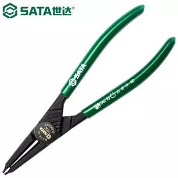 SATA 73031 плоскогубцы для стопорных колец серии G с отверстием в немецком стиле и прямой горловиной, плоскогубцы для внутреннего стопорного кольца, плоскогубцы для стопорных колец, 5 дюймов