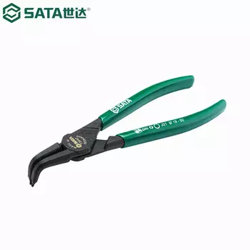 SATA 73041 Серия G, изогнутые клещи для стопорных колец в немецком стиле, 5 дюймов (Ф1,3 мм)