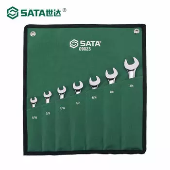 SATA, 7 предметов, полностью полированные двухцелевые быстрые ключи дюймового размера, инструмент с пластиной для гаечных ключей 09023